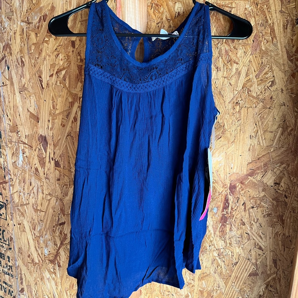 Blue Maternity Blouse